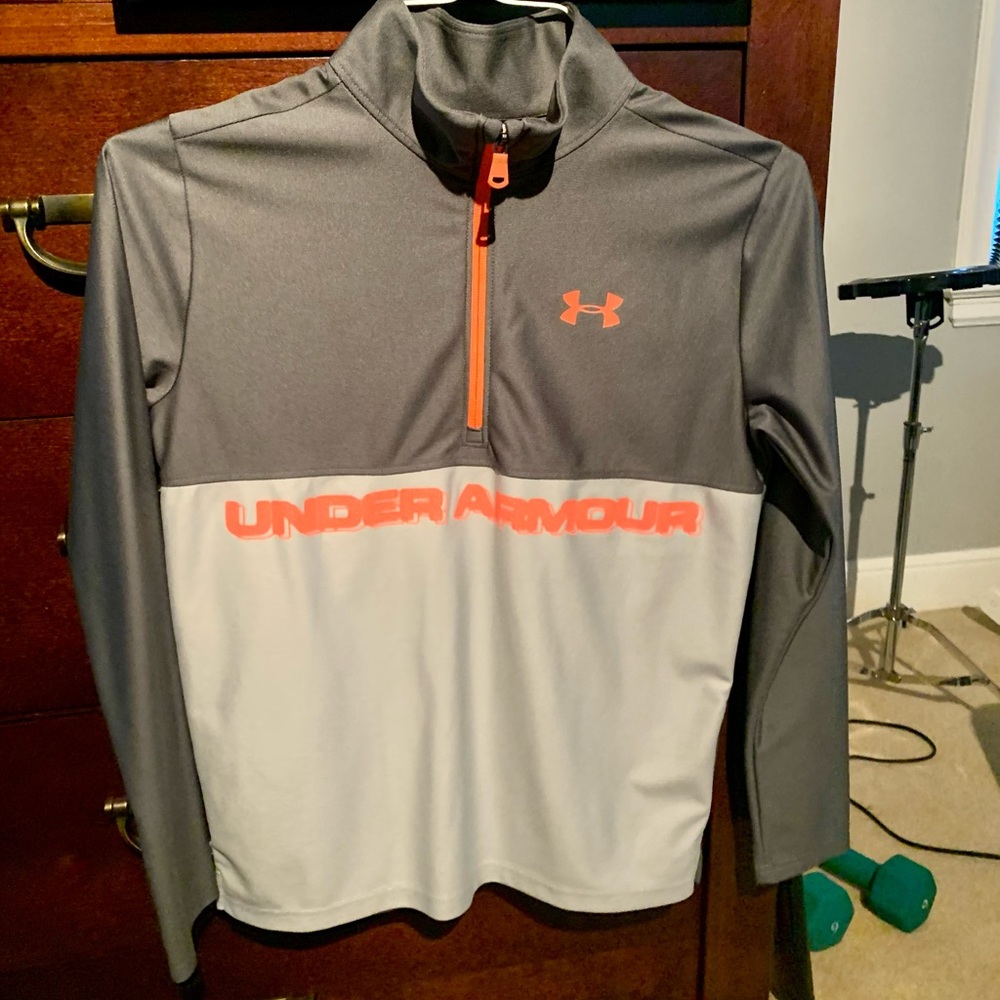 Boys long sleeve half zip under armour